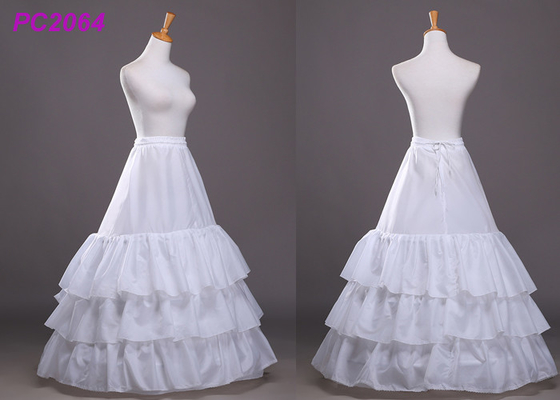 白6のたがの夜会服のペチコート/アンダースカートの茶長さのクリノリンのペチコート