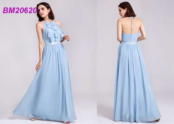 優雅な結婚式の新婦付添人の服軽くて柔らかく長く特別なOccationはVestido De Noivaに服を着せます